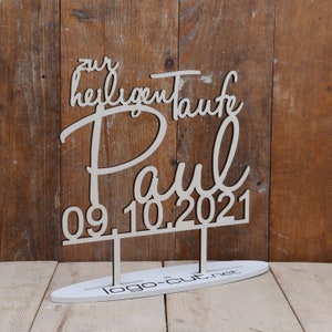 Holz Cake Topper Taufe V3 Bild 2