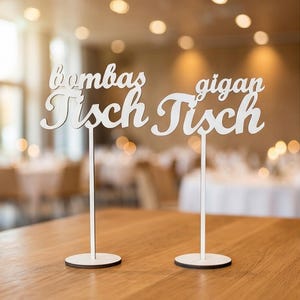 Tischzahlen, Tischnummern, Tischdeko, Hochzeit