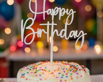 Happy Birthday Cake Topper, Birthday Cake Topper, Birthday Cake Decoration, Birthday Cake Decoration, V7