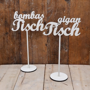 Tischzahlen Tischnummern Tischdeko Hochzeit