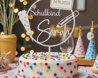 Cake topper for the first day of school, cake decoration for the first day of school, gift for the first day of school, cake topper for the first day of school, schoolchild decoration, V5