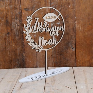 Holz Cake Topper Kommunion V8 Bild 3