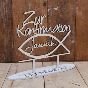 Holz Cake Topper Konfirmation V9 Bild 2