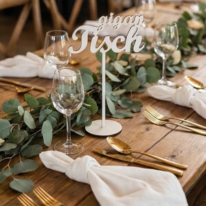 Tischzahlen, Tischnummern, Tischdeko, Hochzeit