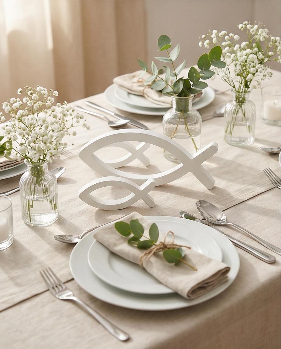 Fish Table Decorations, Confirmation Table Decorations, Baptism Scatter ...