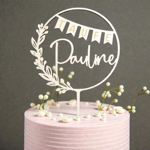 Cake Topper Taufe, Tortendeko Taufe, Tortentopper Taufe, Topper Taufe, Geschenke zur Taufe, personalisiert, V21
