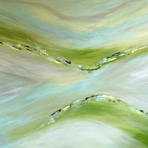 Despertar de primavera -Abstracto original, pintura, decoración del hogar, arte de pared