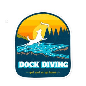 Dock Diving - National Park Themed Vinyl Sticker | Large Format