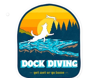 Dock Diving - National Park Themed Vinyl Sticker | Large Format - Etsy