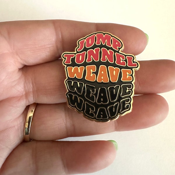 Jump Tunnel Weave Agility Enamel Pin | Dog Pin | Dog Person Pin | Dog Trainer Lapel Pin