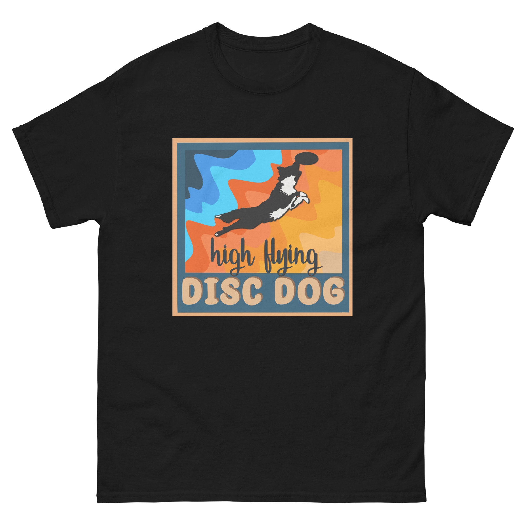 High Flying Disc Dog — Disc Dog T-shirt (border Collie) - Etsy, image size:2000x2000