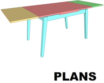 Extending Dining Table Self Storing Leaves // Woodworking Plans & Cut List