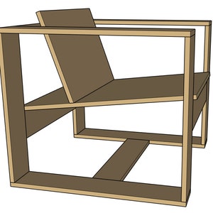 Sperrholzsessel - Holzbearbeitungspläne und Schnittliste (digitale Datei)