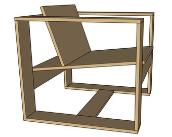 Plywood Armchair - Woodworking Plans & Cut List (Digital File)