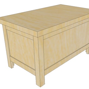 Panelled Design Coffee Table With Hidden Drawer - Woodworking Plans & Cut List