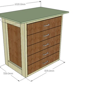 Workbench With Drawers Woodworking Plans & Cut List Digital File image 3