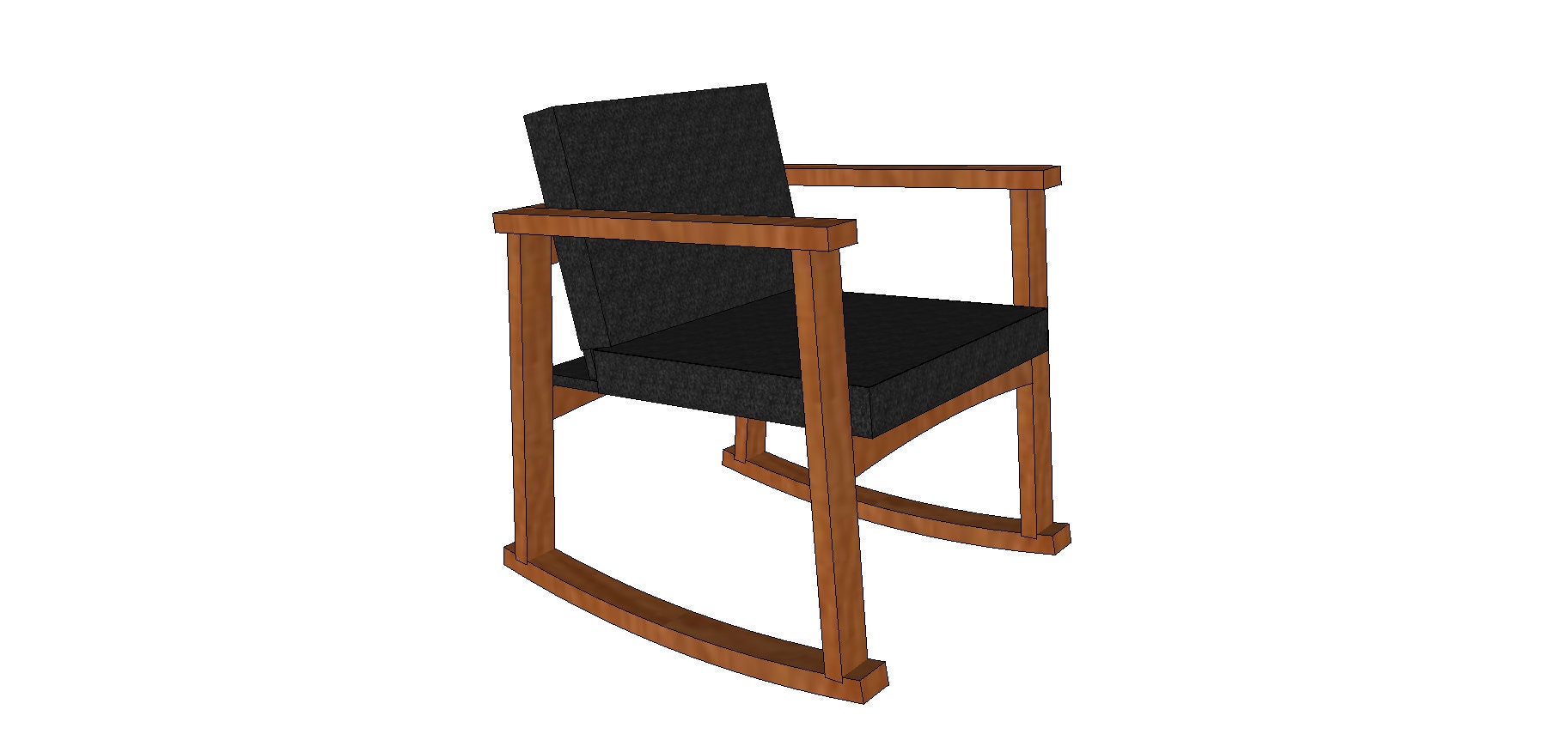 Mid Century moderne schommelstoel houtbewerkingsplannen \u0026 kniplijst /  blauwdrukken - Etsy België, image size:1825x862