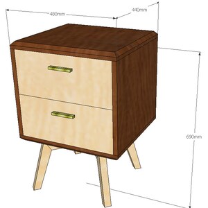 Nightstands With Drawers Woodworking Plans & Cut List image 2