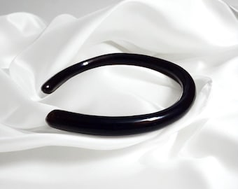 Black coral bangle bracelet. Coral bangle