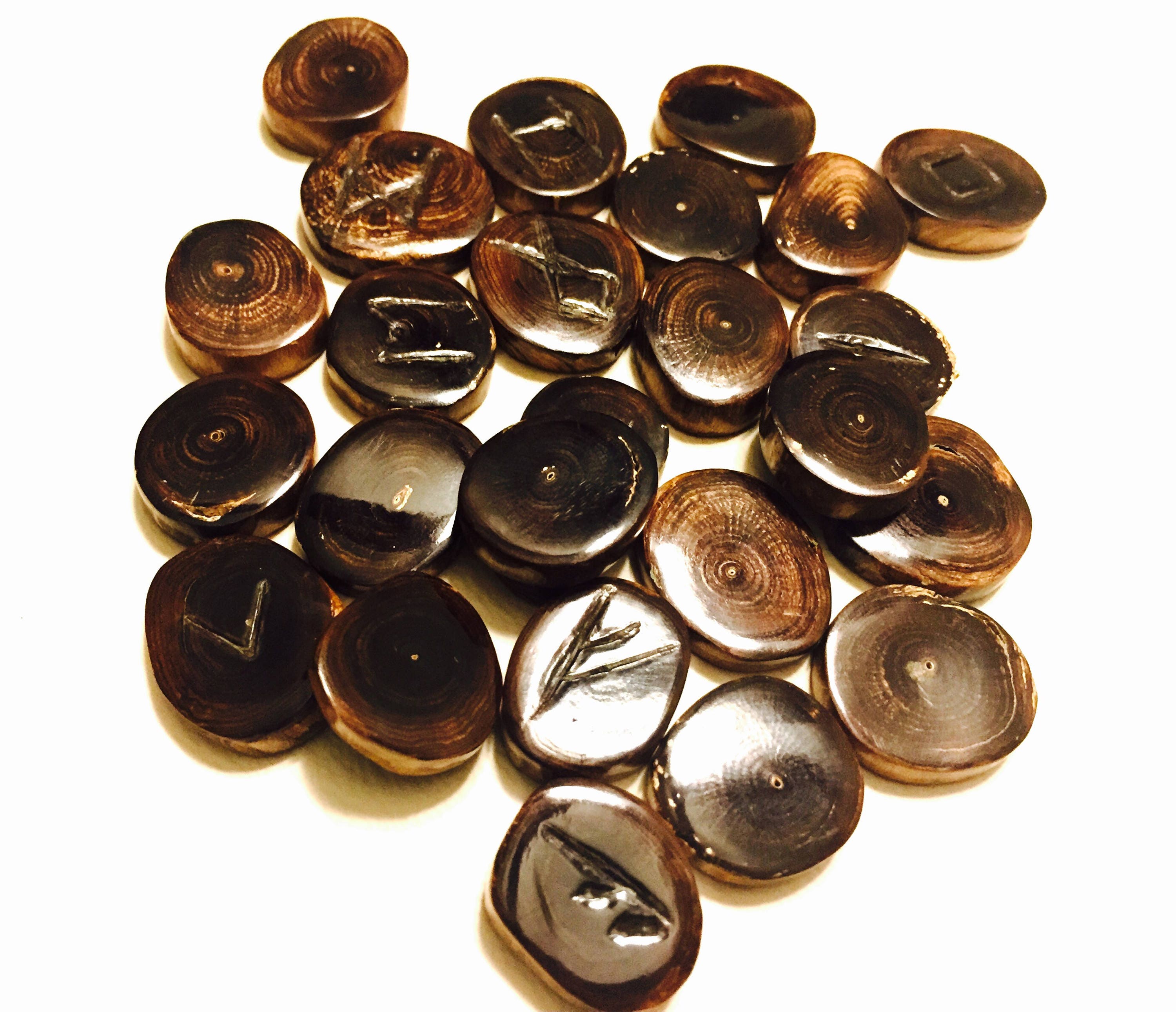 Elder Futhark Nordic Runes. Brown Coral Runes. Nordic Runes Set of 25 ...