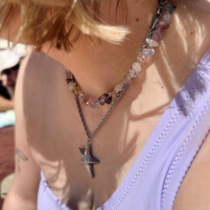 Gemstone Chip Stone Choker Necklace, Handmade Chip Stone Choker Neckace, Choose Your Gemstone