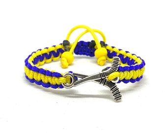 Hockey Bracelets - Custom Team Color Bracelets - Hockey Stick Charm Bracelet - Team Hockey Bracelet - Hockey Tram Gift Bracelet - OOAK Gifts