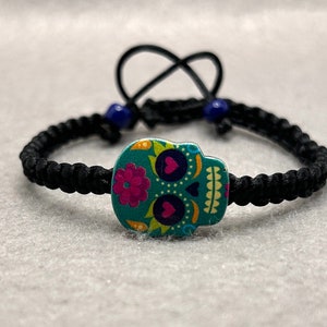 Skull Candy Bracelet - Sugar Skull Bracelet - Day of the Dead - Bracelet Gift for a friend - Sugar Skull Bracelet - Gifts for Her - OOAK