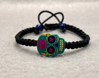 Skull Candy Bracelet - Sugar Skull Bracelet - Day of the Dead - Bracelet Gift for a friend - Sugar Skull Bracelet - Gifts for Her - OOAK