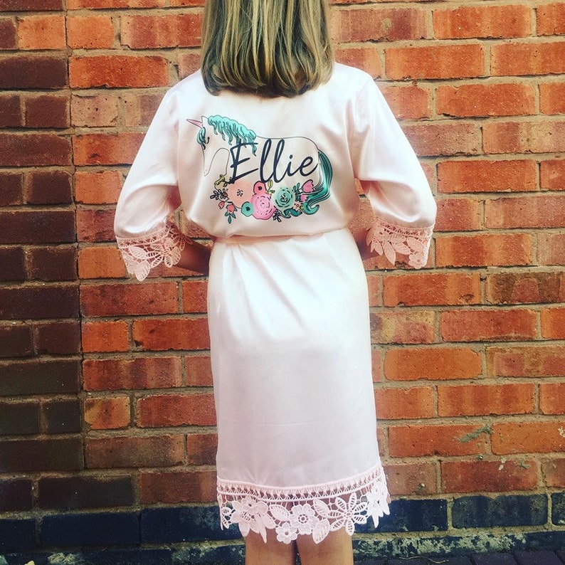 personalised unicorn dressing gown