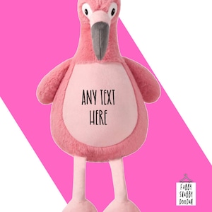 Personalise me! Tummi Bears® - flamingo plushie teddy - Keepsake add any name or text