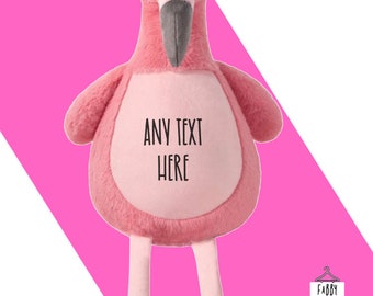 Personalise me! Tummi Bears® - flamingo plushie teddy - Keepsake add any name or text