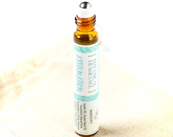 AFFIRMATION Natural Botanical Fragrance from Essential Oils / Unisex Mindfulness Aromatherapy Perfume Oil Roll-on (Vegan)