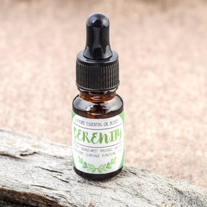 SERENITY - therapeutische kwaliteit pure etherische olie mix in glazen druppelfles (kalmerend & ontspannend)