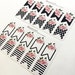 Black and White Floral flags | Stickers
