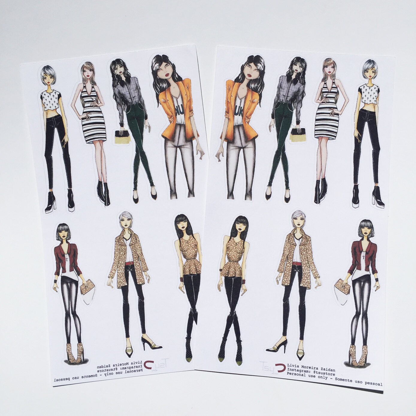 Fashion dolls sticker kit Etsy
