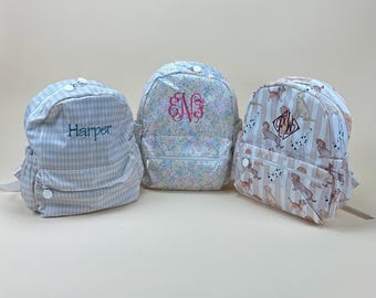 Personalized Toddler-Size Nylon Backpack | Fully Lined with Interior Pocket & Mesh Side Pockets | Printed Nylon Backpack