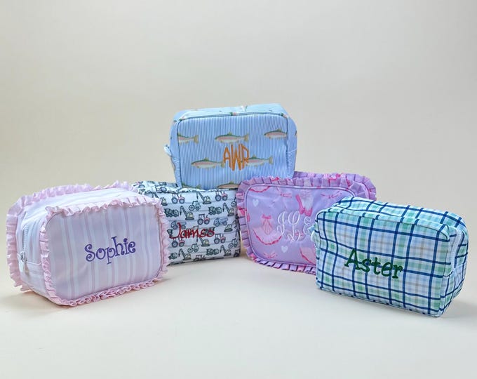 Embroidered Nylon Printed Boxed Zipper Everything Bag—Personalized & Versatile