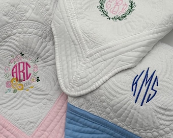 Baby Quilt-Personalized-Monogram-Baby Gift