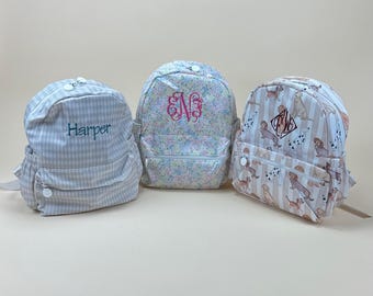 Personalized Toddler-Size Nylon Backpack | Fully Lined with Interior Pocket & Mesh Side Pockets | Printed Nylon Backpack
