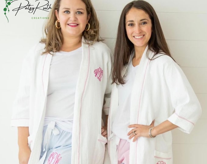 Women's Robe/Waffle Robe/Seersucker Robe/Sleepwear/Lounge Wear