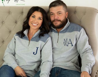 Customized Pullover with Gingham Accents