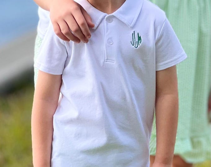 Monogrammed Baby Polo Shirt-Short Sleeve Polo Shirt-Personalized Polo Shirt-Monogrammed Spring Clothes