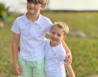 Personalized Short-Sleeve Polo Shirt - Short-Sleeve Top with Monogram