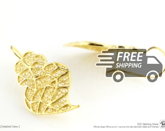 Orecchini in filigrana portoghese: cuore Viana, geometrico, argento sterling 925 placcato oro
