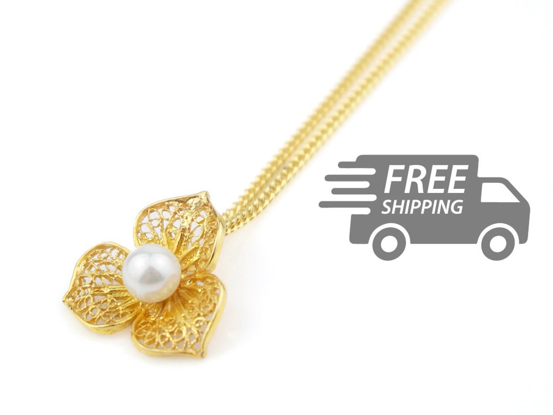 Collier Argenté Filigrane - Longueur 55 Cm - Plaqué Argent - Occasion Très Bon état