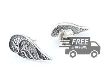 Portuguese Filigree EARRINGS Wings Earrings Traditional Antique Portugal, 925 Sterling Silver