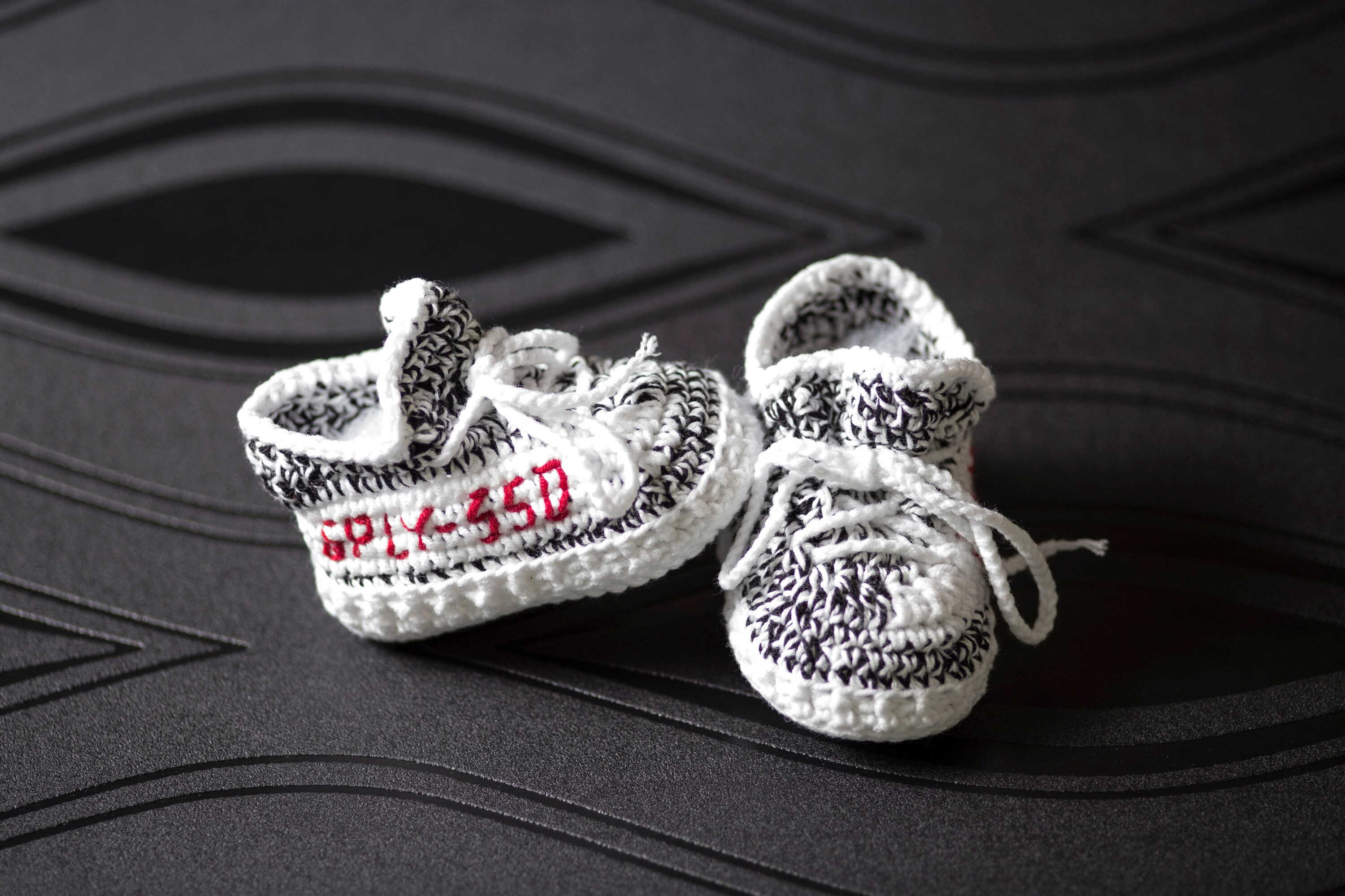 Crochet baby shoes, Inspired by Yeez zebra style sneakers, Express de…