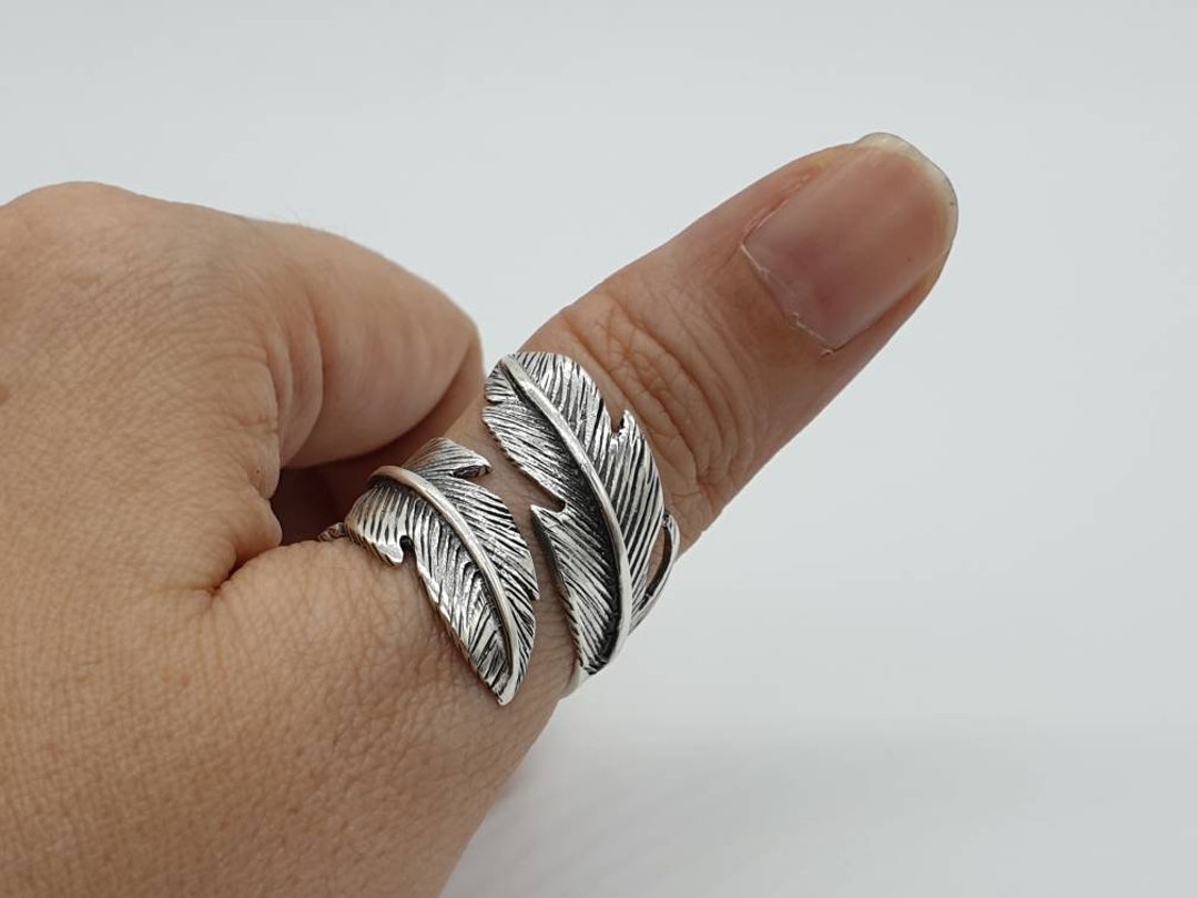 Bague Ajustable Argentée Pour Homme Ou Femme - Design Vintage Ouvert, Réglable à La Taille Du Doigt - 4