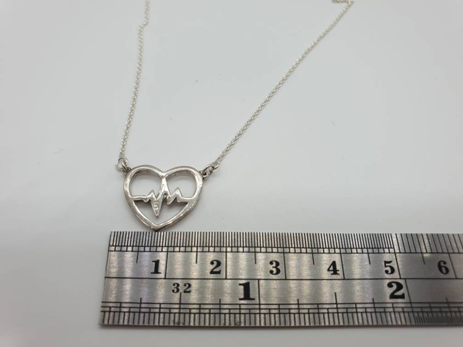Lifeline Heart Silver Necklace Friendship Lifeline Pulse in Etsy
