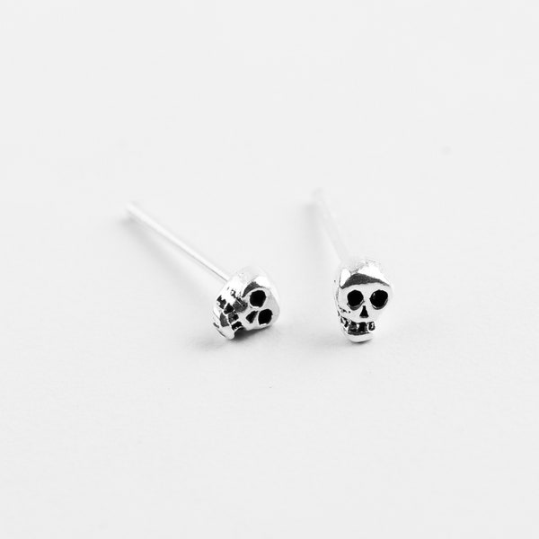 Skull Stud Earrings - Etsy